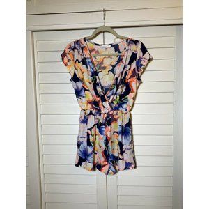 Women Jumpsuit With Short Sleeve Floral Print A3